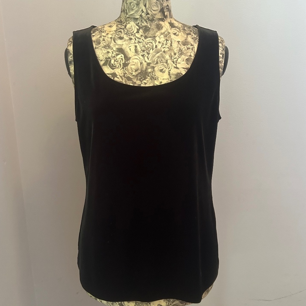NWT Talbots Black Velvet Sleeveless Top Size Large - Picture 5 of 5